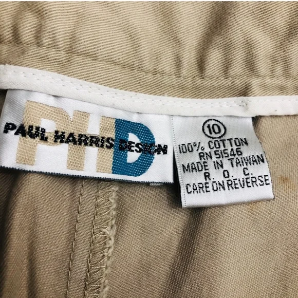 Paul Harris Design Cropped Tan Khaki Chino Style Pants Women Size 10 - Picture 3 of 7